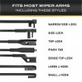 C2 0 Heavy Duty Beam Windshield Wiper Blades 28 In And 21 Pair All Season Streak Free For Cars Trucks Vans Pickups Suvs Black