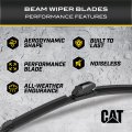 C2 0 Heavy Duty Beam Windshield Wiper Blades 28 In And 21 Pair All Season Streak Free For Cars Trucks Vans Pickups Suvs Black