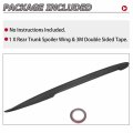 Hecasa Rear Spoiler Wing Compatible With 2007-2013 Bmw E92 Coupe 328i 335i M3 Black Paintable Trunk Lip