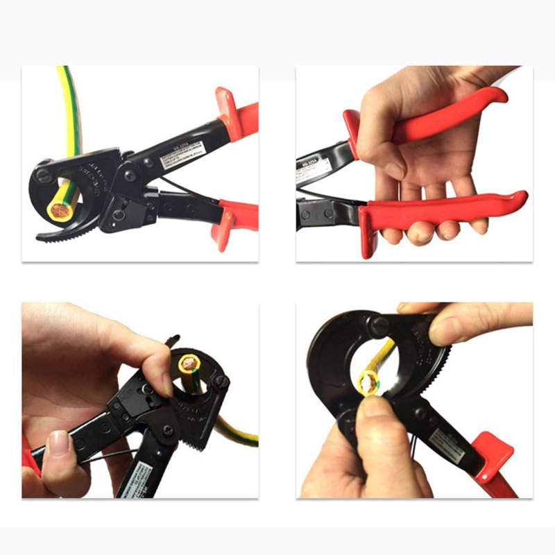 Hs-325a Wire Cutter Heavy Duty Ratchet Cable Up To 240mma Electrical Cutting Hand Tools Ratcheting