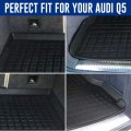 Premium Cargo Liner For Audi Q5 2009-2017 100 Protection Custom Fit Car Trunk Mat Easy-to-wash All-season Black 3d Shaped Laser