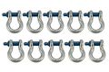 Temco 10 Lot 1 2 D Ring Bow Shackle Screw Pin Clevis Rigging Jeep Towing Ton 