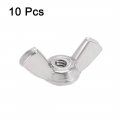 Uxcell 6-32 Wing Nuts 304 Stainless Steel Shutters Butterfly Nut Hand Twist Tighten Fasteners Parts 10pcs