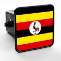 Trailer Hitch Cover Flag Of Uganda For 2 In Receiver Heavy Duty Plastic With Epoxy Dome Finish Square Design 