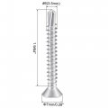 Uxcell Phillips Head Self Drilling Screws 6 X 1 9 64 410 Stainless Steel Full Thread Sheet Metal Screw 100pcs