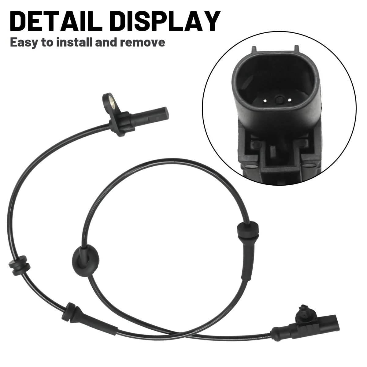 Rear Left Abs Wheel Speed Sensor 3630050u2010 For Heyue Models Robust Black System Sensing Device Flange Mount Aluminum And