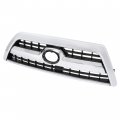 Kuafu Front Grille Compatible With 2006-2009 Toyota 4runner 5310035a53c0 To1200299 Plastic Bumper Grill Silvery Black