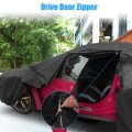 Uxcell For Fiat 500x 2015-2023 Cover Waterproof Car Outdoor Full All Weather Protection Rain Sun With Zipper Black