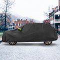 Uxcell For Fiat 500x 2015-2023 Cover Waterproof Car Outdoor Full All Weather Protection Rain Sun With Zipper Black
