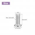 Uxcell M10x25mm Flat Round Head Phillips Screws 10pcs 304 Stainless Steel Drive Machine Full Thread Bright Finish Furniture