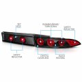 Amerilite Rear Brake Taillights 3pcs G2 Black For Mitsubishi Eclipse Passenger And Driver Side