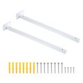Floating Shelf Bracket 2 Pack 18 Inch Iron Hidden Wall Mounted Supports With Screws And Expansion Tube For Wood Shelves Hanging 