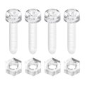 50 Sets Clear Acrylic Screws And Nuts Kit M4 X 18mm Pc Transparent Round Head Phillips Bolts With Hex For Machine Electronic 