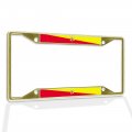 Fastasticdeals Metal Insert License Plate Frame Flag Of Sicily A Weatherproof Car Accessories Gold 4 Holes Solid 