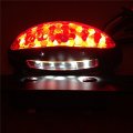 Xkh- Black Clear Led Integrated Tail Light Brake License Plate Fender Eliminator Tag Holder Compatible With Universal
