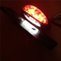 Xkh- Black Clear Led Integrated Tail Light Brake License Plate Fender Eliminator Tag Holder Compatible With Universal