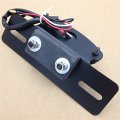 Xkh- Black Clear Led Integrated Tail Light Brake License Plate Fender Eliminator Tag Holder Compatible With Universal