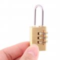 Uxcell Brass Luggage Bag 3 Digits Number Resettable Combination Coded Lock