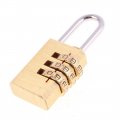 Uxcell Brass Luggage Bag 3 Digits Number Resettable Combination Coded Lock