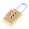 Uxcell Brass Luggage Bag 3 Digits Number Resettable Combination Coded Lock