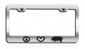 Daddy S Little Weasel Dad Chrome Metal License Plate Frame Tag Holder Universal Fit For Us And Canada Vehicles Heavy Duty Steel 