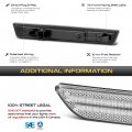 Vipmotoz Rear Red Led Strip Side Marker Lights For 2015-2023 Compatible With Dodge Challenger Chrome Housing Clear Lens Driver