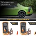 Vipmotoz Rear Red Led Strip Side Marker Lights For 2015-2023 Compatible With Dodge Challenger Chrome Housing Clear Lens Driver
