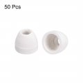 Uxcell 50pcs Ceramic Electrical Insulator 5mm Dia Tapered Porcelain Tube Beads High Temperature Max 1000c For Oven