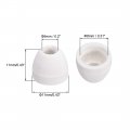Uxcell 50pcs Ceramic Electrical Insulator 5mm Dia Tapered Porcelain Tube Beads High Temperature Max 1000c For Oven