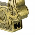 Uxcella 60mm Body Wide Padlock Antique Chinese Old Style Zinc Alloy Brass Plated