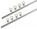 Mytee Products Heavy Duty Aluminum 4ft L-track 2 Pcs W L-track Stud Stainless Steel Ring 8 Tie Down System For Enclosed 