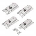 Uxcell Sliding Lock Barrel Bolt 4pcs 3-inch Stainless Steel Door Latch With Screws