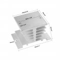 Uxcell Aluminum Heat Sink Ssr Dissipation For Single Phase Solid State Relay 10a-40a