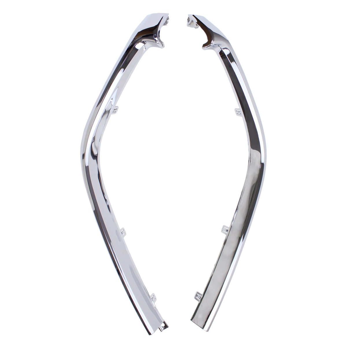 2pcs Chrome Front Bumper Grille Lower Molding For Mazda 3 2017 2018 Driver And Passenger Side Silver Bane-50-7k1