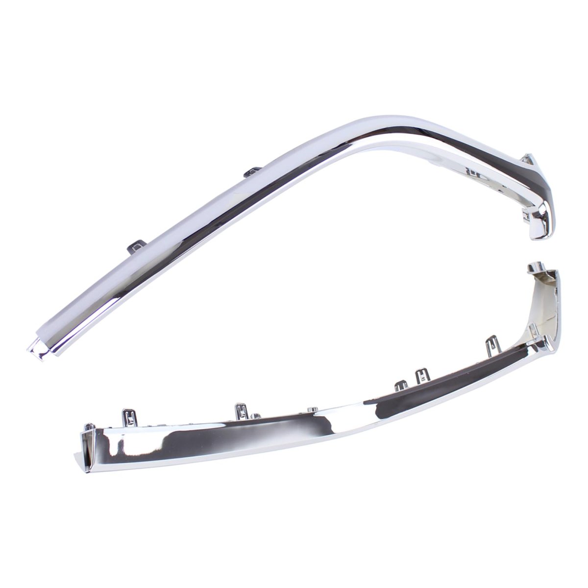 2pcs Chrome Front Bumper Grille Lower Molding For Mazda 3 2017 2018 Driver And Passenger Side Silver Bane-50-7k1