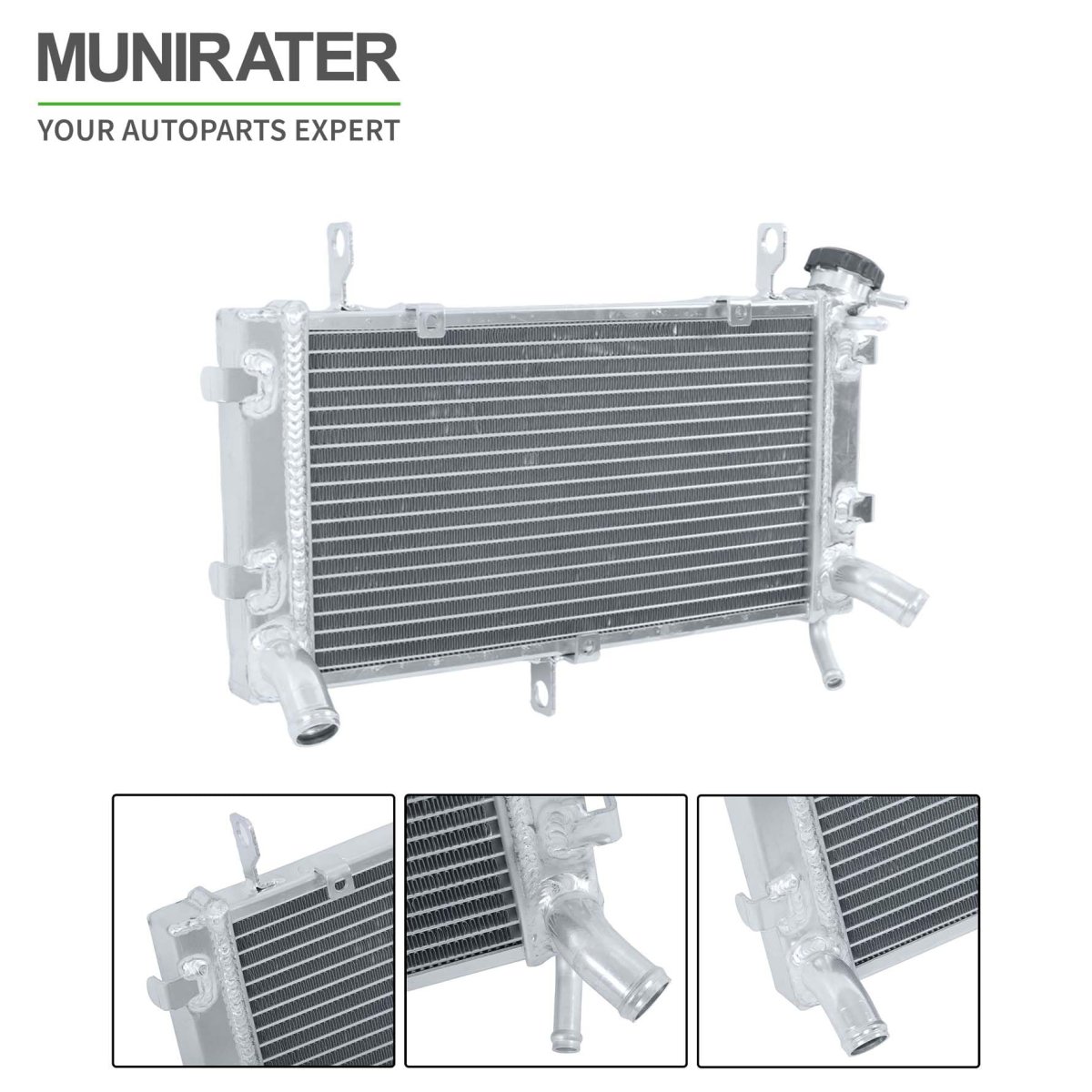 Aluminum Radiator Replacement For Gsr750 2011 2012 2013 2014 2015 2016 Chrome Finish Reinforced Frame Motorcycle Cooling System