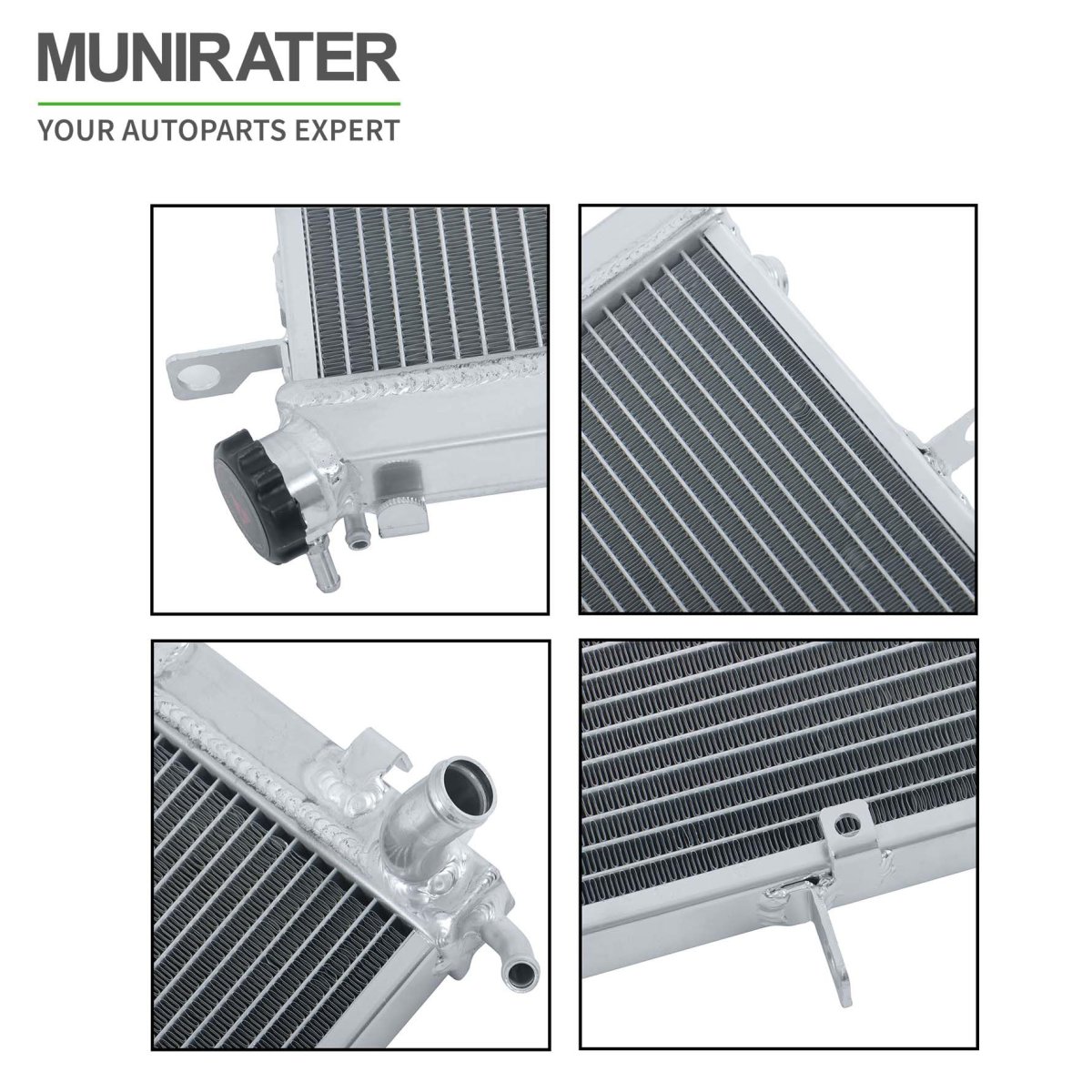 Aluminum Radiator Replacement For Gsr750 2011 2012 2013 2014 2015 2016 Chrome Finish Reinforced Frame Motorcycle Cooling System