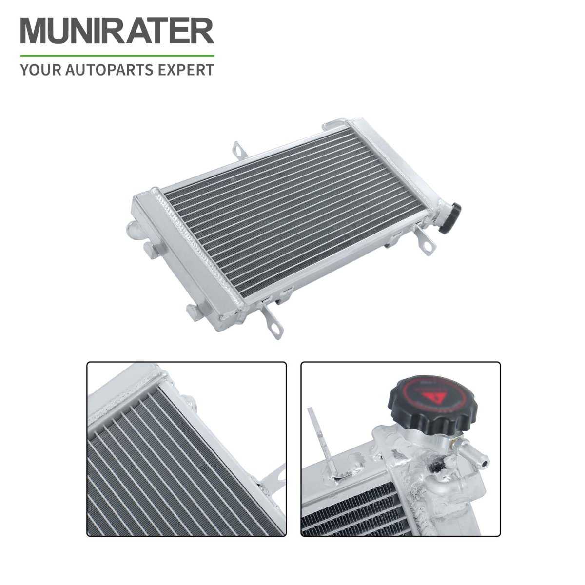 Aluminum Radiator Replacement For Gsr750 2011 2012 2013 2014 2015 2016 Chrome Finish Reinforced Frame Motorcycle Cooling System