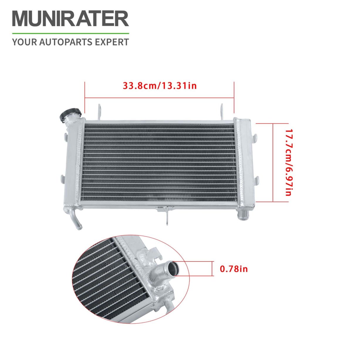 Aluminum Radiator Replacement For Gsr750 2011 2012 2013 2014 2015 2016 Chrome Finish Reinforced Frame Motorcycle Cooling System