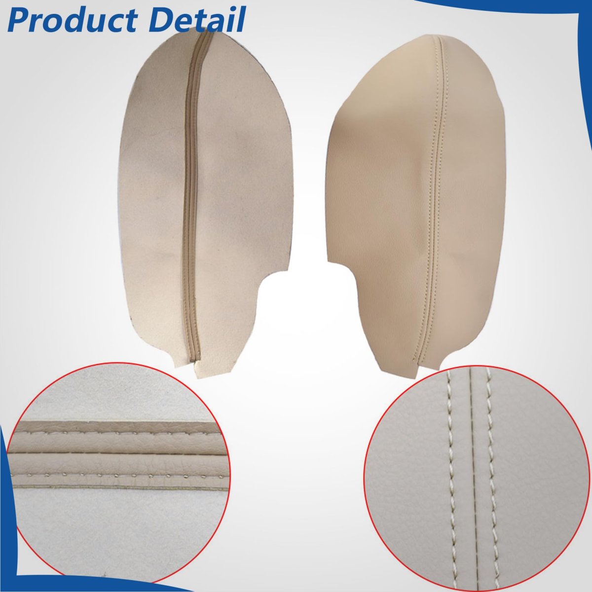 Car Door Panel Handrail Armrest Cover Beige Artificial Leather Replacement For Tsx 2009 2014 2 Piece Set With Installation