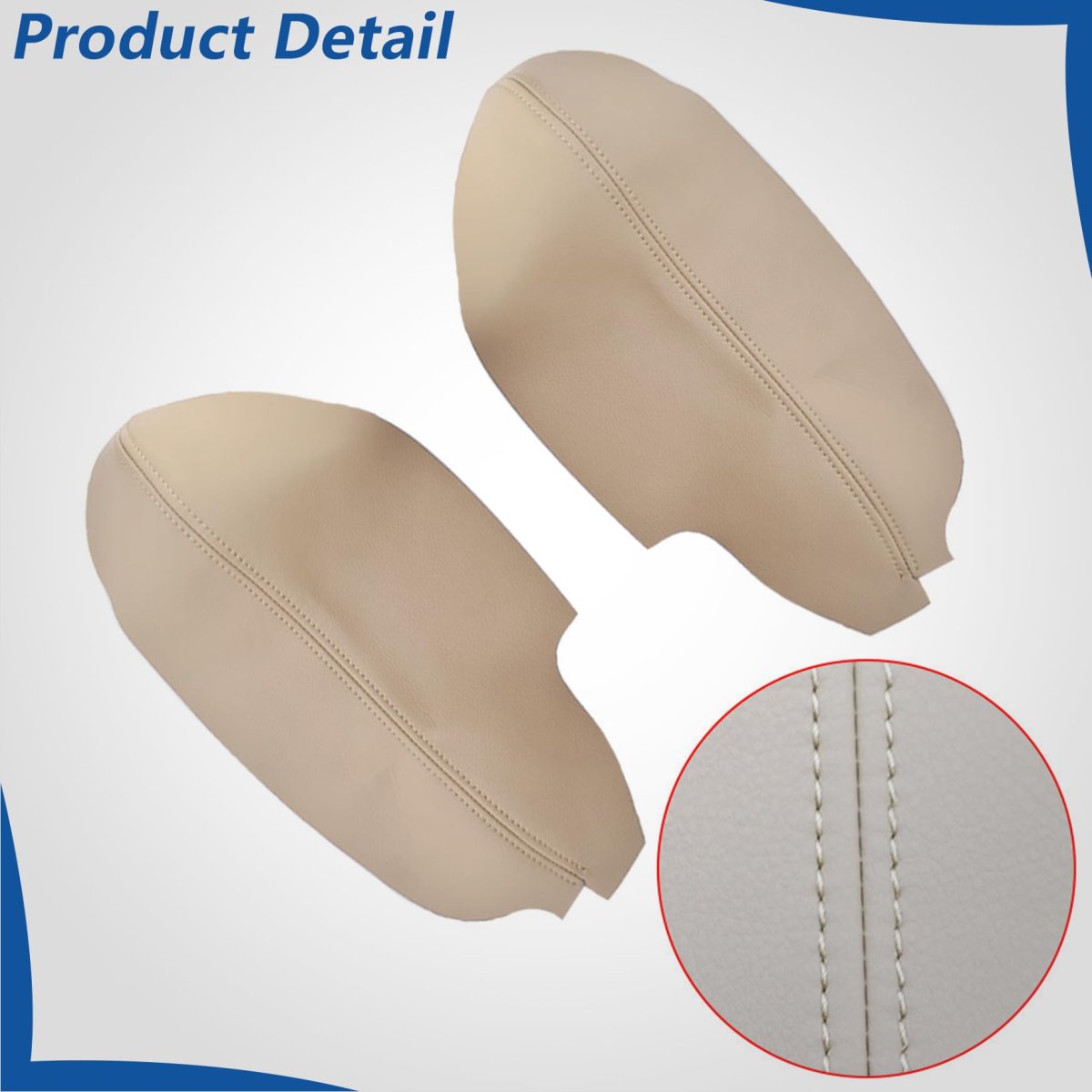 Car Door Panel Handrail Armrest Cover Beige Artificial Leather Replacement For Tsx 2009 2014 2 Piece Set With Installation