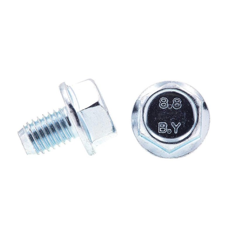 Prime-line 90894 Flange Bolts Class 8 8 Metric M8-1 25 X 12mm Zinc Plated Steel Pacine 90894 Flange Bolts Class 8 8 Metric M8-1