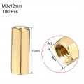 Uxcell M3x12 Female-female Hex Brass Pcb Motherboard Spacer Standoff For Fpv Drone Quadcopter Computer Circuit Board 100pcs