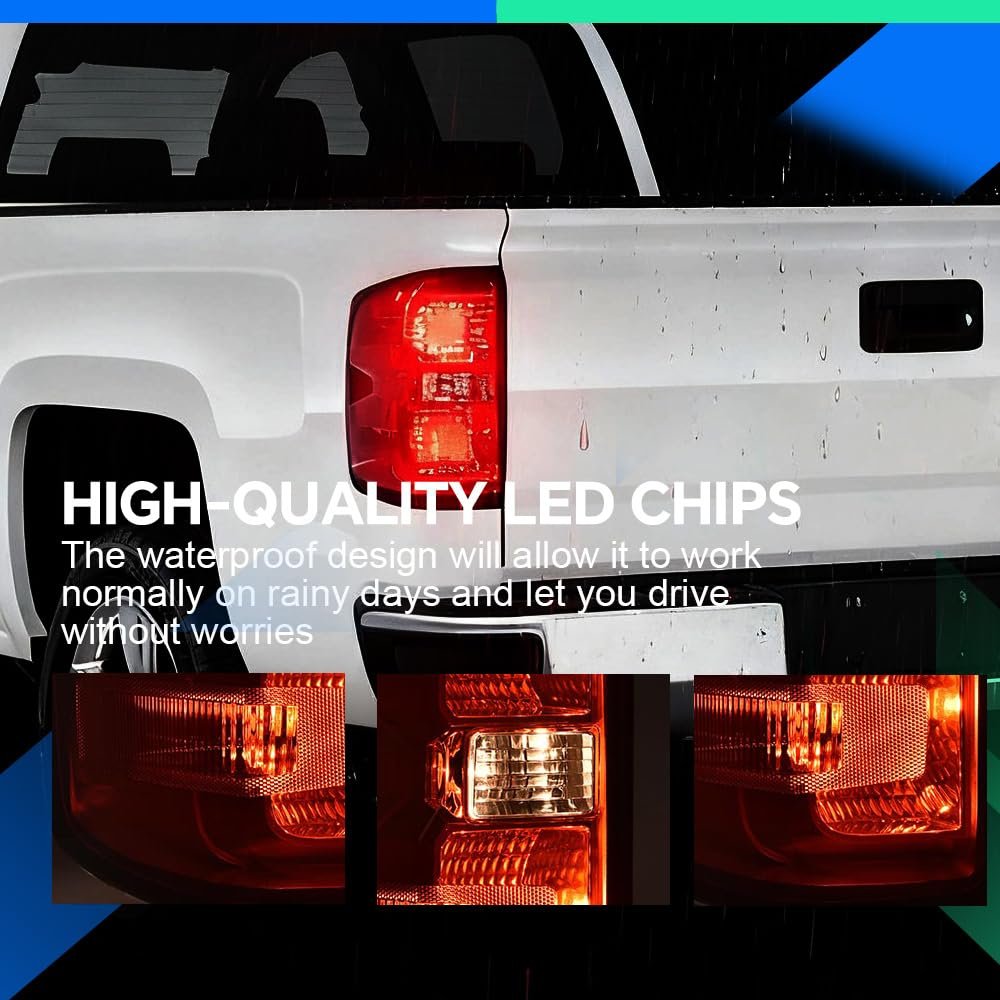 Left Tail Light Assembly For Chevy Silverado 1500 2500hd 3500hd 2016 2019 And Gmc Sierra 3500 Hd Red Lens Driver Side Gm2800261