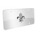 Ipick Image Fleur-de-lis Fdl 3d Logo Chrome Stainless Steel License Plate 