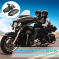 Motorcycle Passenger Floorboards Black Streamline Footboards With Mount Bracket Kits Compatible Street Glide Road King Electra