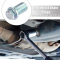 1 Set M14x1 5 Car Engine Oil Drain Plug With Washer A1119970330 For Mercedes-benz C320 2001-2005 Steel Silver Tone
