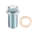 1 Set M14x1 5 Car Engine Oil Drain Plug With Washer A1119970330 For Mercedes-benz C320 2001-2005 Steel Silver Tone