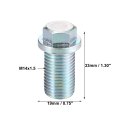 1 Set M14x1 5 Car Engine Oil Drain Plug With Washer A1119970330 For Mercedes-benz C320 2001-2005 Steel Silver Tone