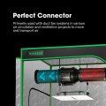 Flexible Aluminum Ducting 8 In X 25 Ft With 2 Clamps High Temp Black Ventilation Hose For Dryers And Inline Duct Fans